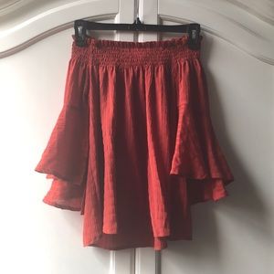 Francescas Orange Off-Shoulder